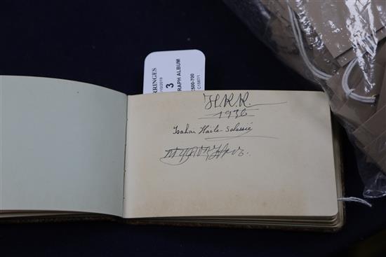 An album of famous peoples signatures, c.1934-6, compiled by Lieut. Colonel Alexander Elder Beattie,